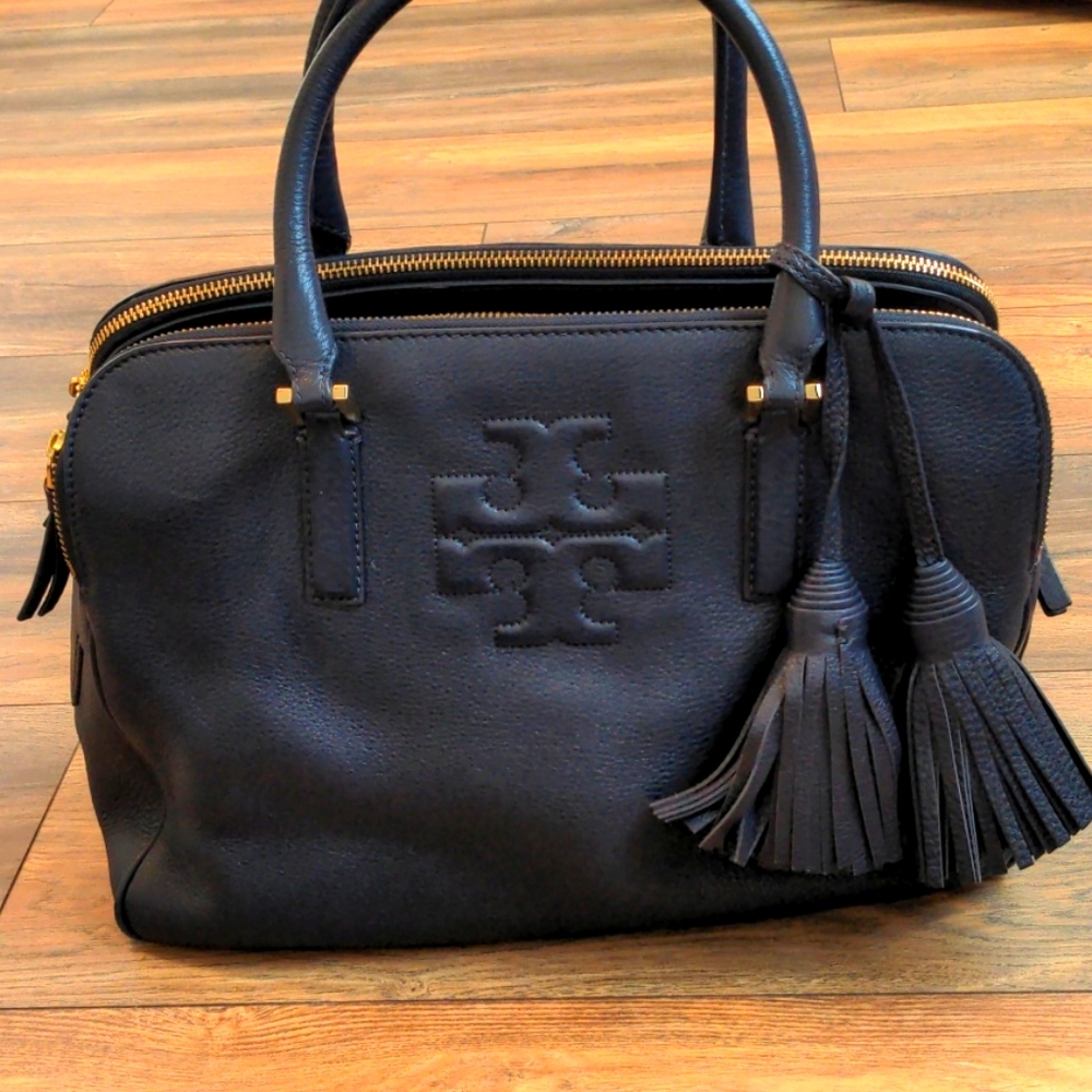 Tory Burch Navy Leather Handbag